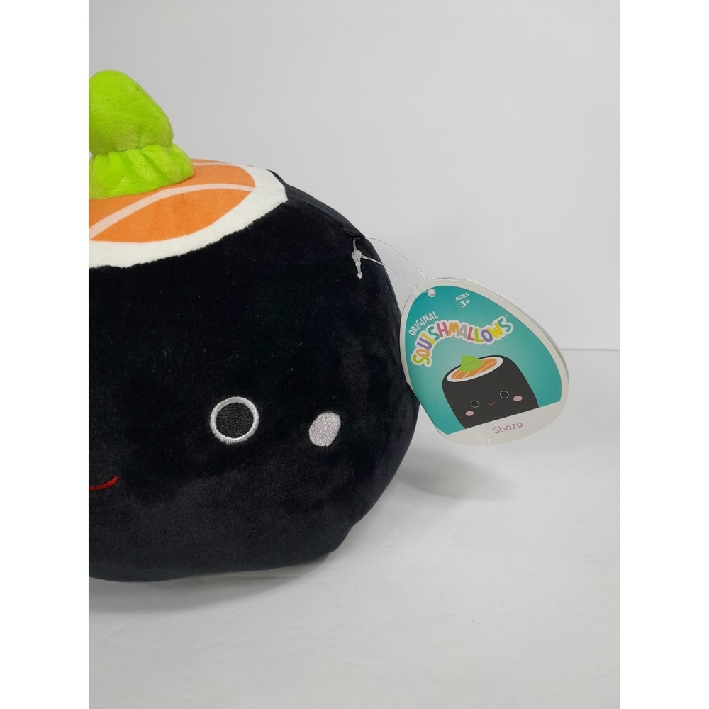 SQUISHMALLOW 5.5" SHOZO THE BLACK SUSHI ROLL Food Plush Stuffed Animal KELLYTOY - Picture 2 of 4